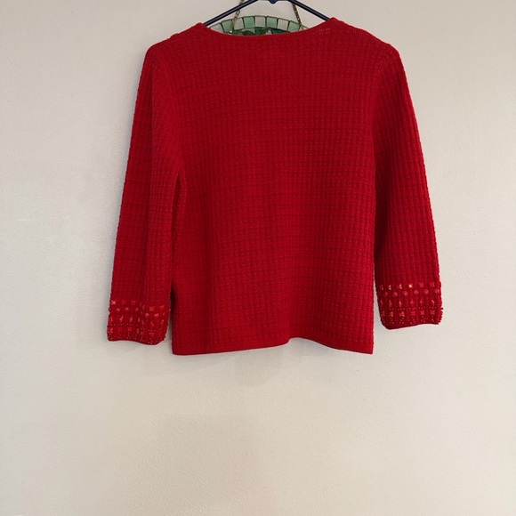 Ruby Rd. Bold Red Knit Cardigan - Picture 8 of 8